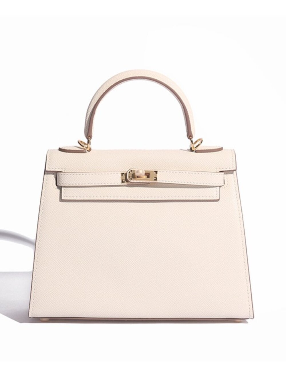 The Kinsley 25 - Vanilla Cream - Top Handle Satchel Bag